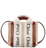  Túi Nữ Chloe Nano Woody Tote Bag 'White & Brown' 