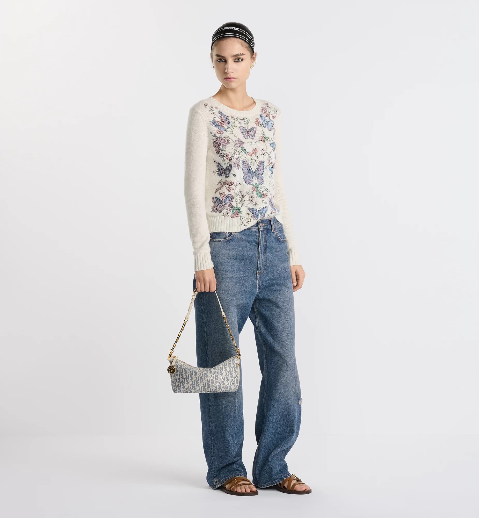  Túi Nữ Dior Diorstar Hobo Bag With Chain 'Blue' 