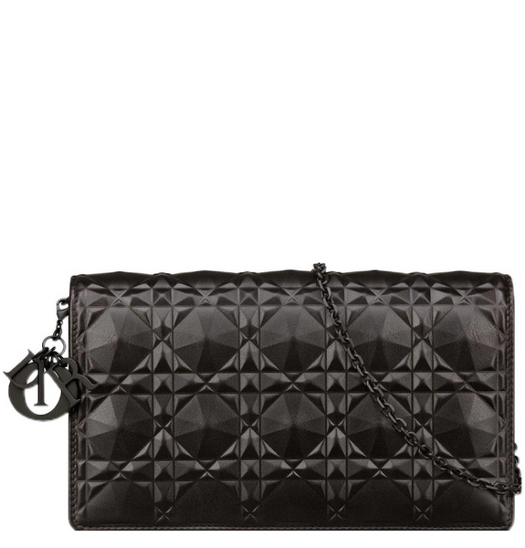  Túi Nữ Dior Lady Dior Pouch 'Black With Diamond' 