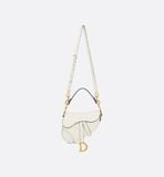  Túi Nữ Dior Mini Saddle Bag With Strap 'Latte' 