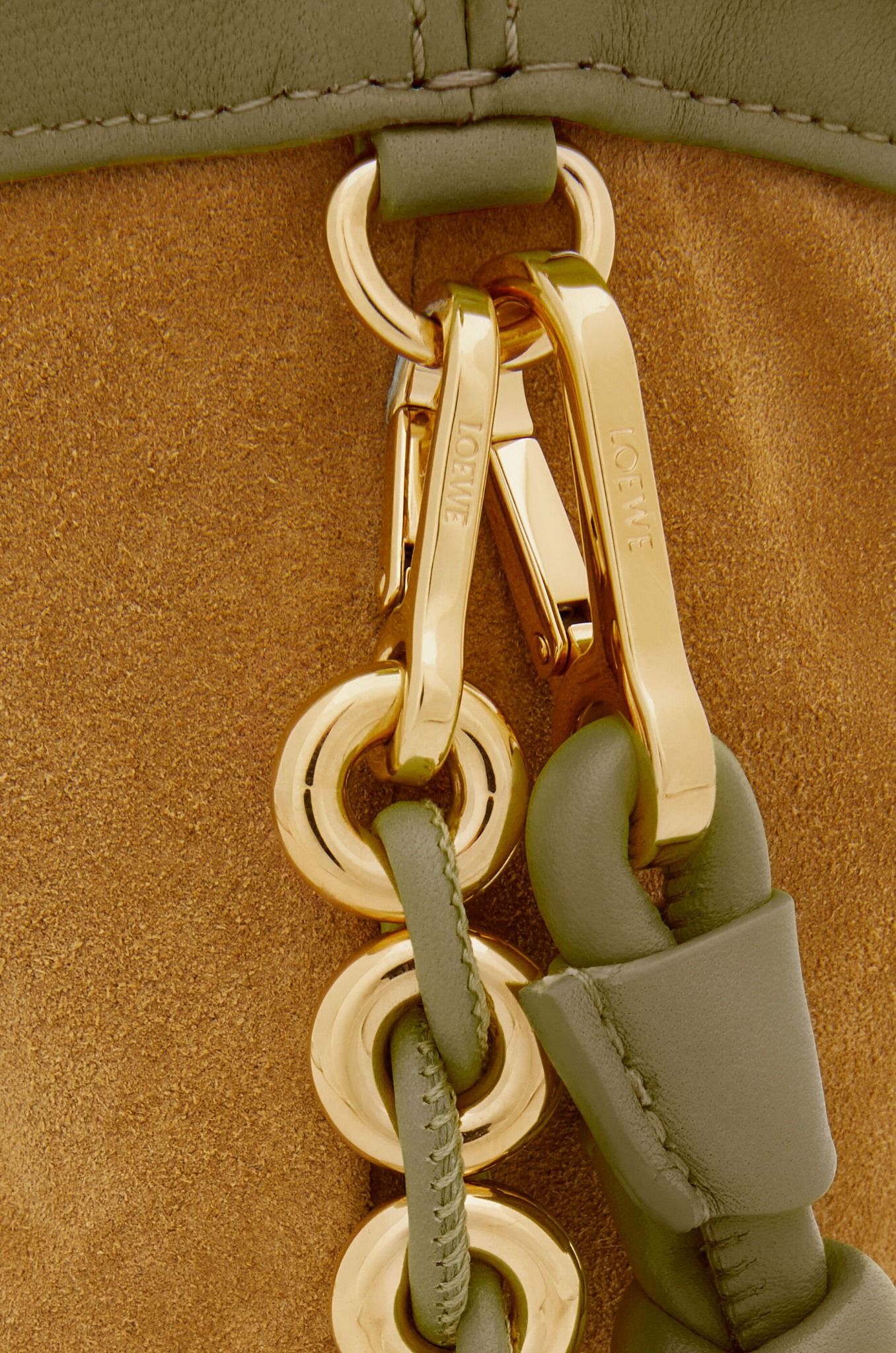  Túi Nữ Loewe Mini Flamenco Purse Bag 'Khaki Green' 