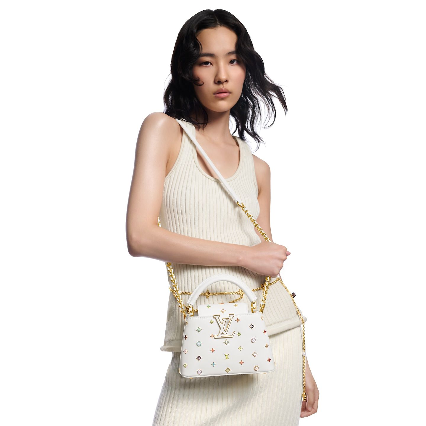  Túi Nữ Louis Vuitton LV x TM Capucines Mini Bag 'White' 