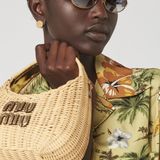  Túi Nữ Miu Miu Wander Woven 'Natural' 