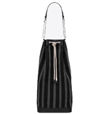  Túi Nữ Saint Laurent Long Basket 'Noir Et Gris' 