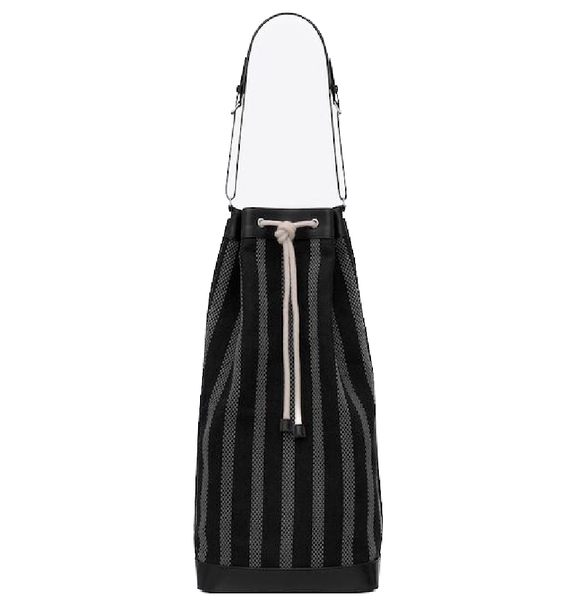  Túi Nữ Saint Laurent Long Basket 'Noir Et Gris' 