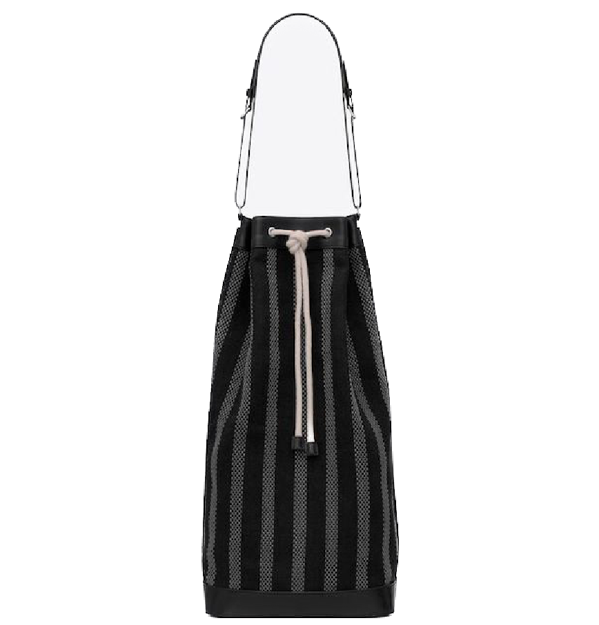  Túi Nữ Saint Laurent Long Basket 'Noir Et Gris' 