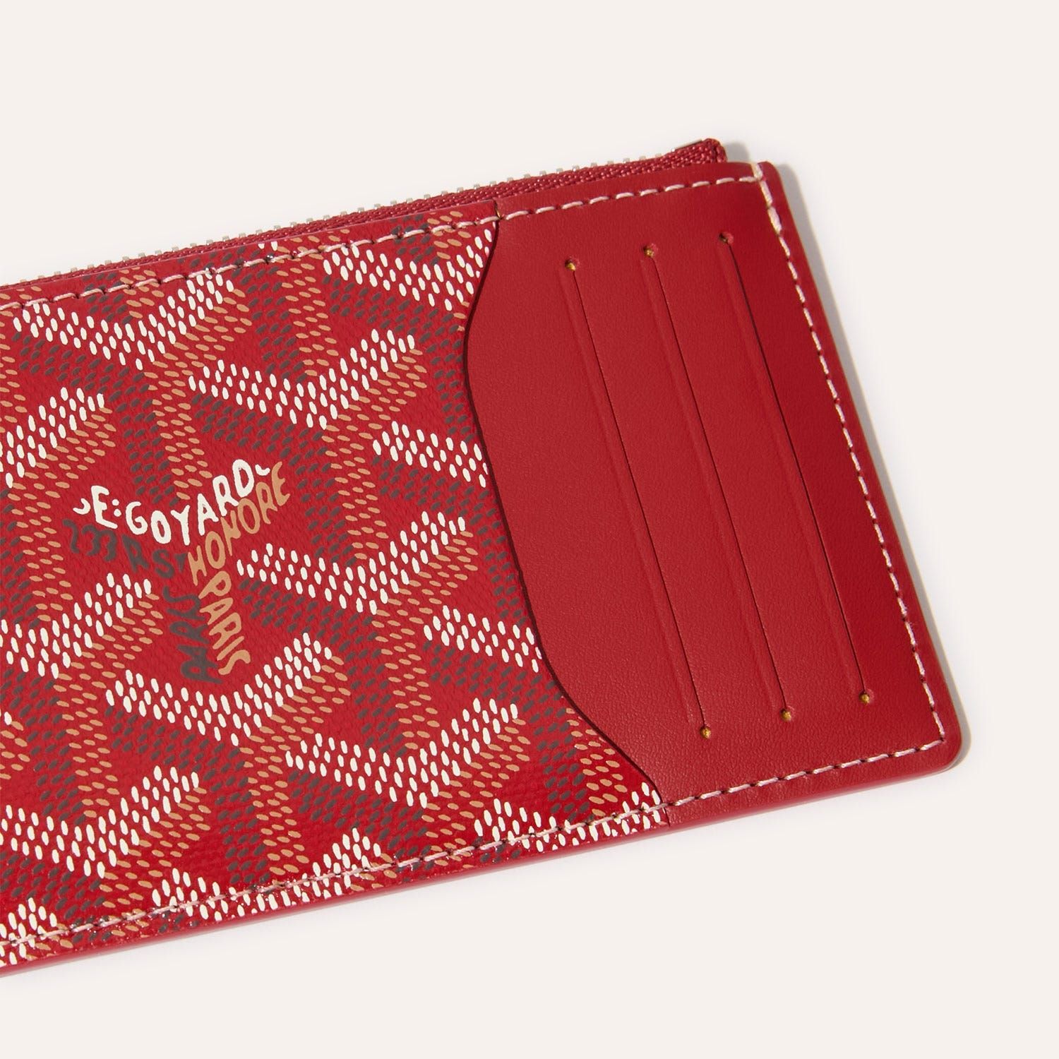  Ví Goyard Bourbon Zipped Card Holder 'Red' 