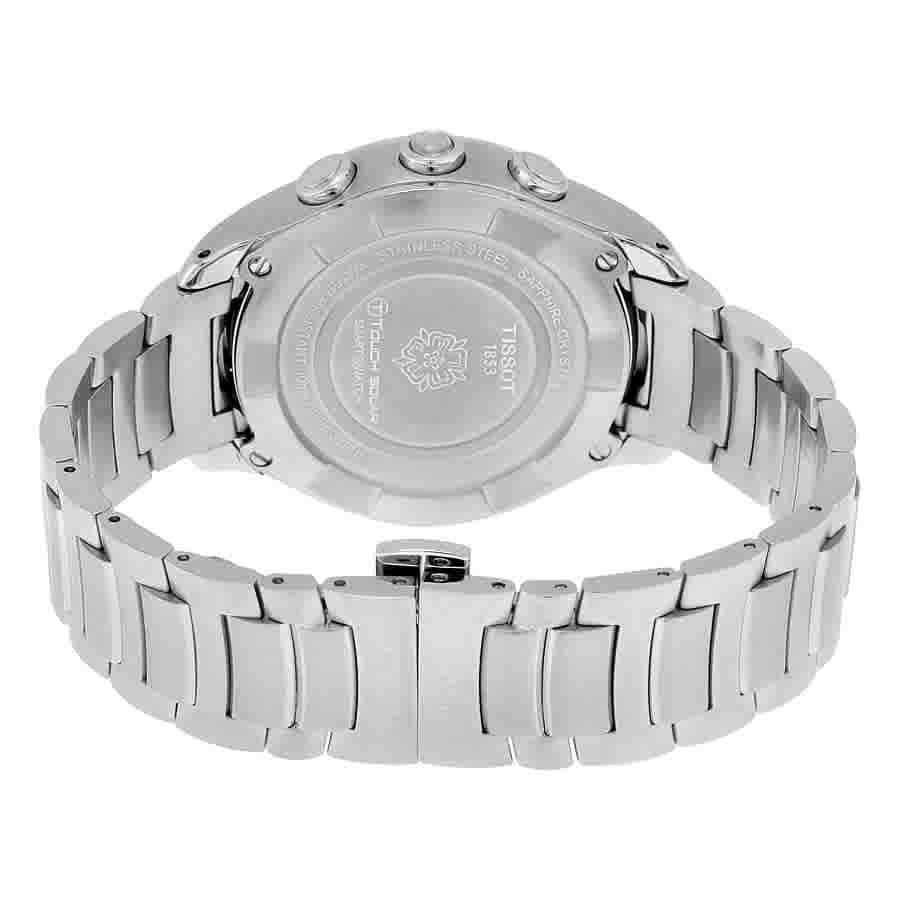  Đồng Hồ Nữ Tissot T-Touch Expert Solar Perpetual Alarm Chronograph Diamond Watch 'Black Mother of Pearl' 