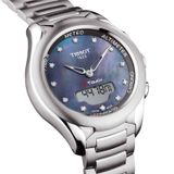  Đồng Hồ Nữ Tissot T-Touch Expert Solar Perpetual Alarm Chronograph Diamond Watch 'Black Mother of Pearl' 
