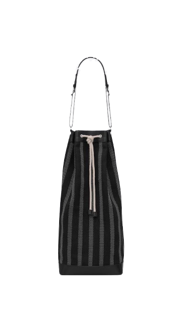  Túi Nữ Saint Laurent Long Basket 'Noir Et Gris' 