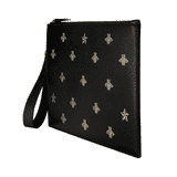  Túi Gucci Bee Star Leather Pouch 'Black' 