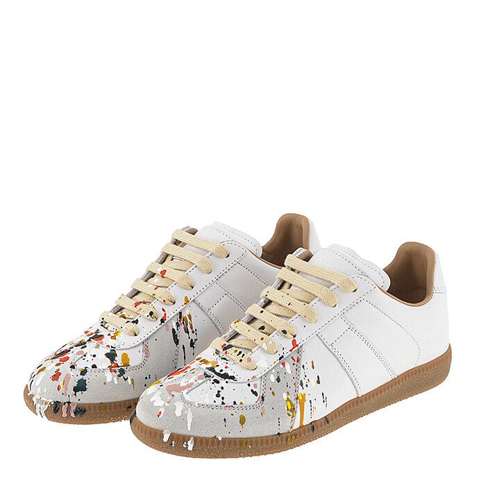 Giày Nữ Maison Margiela Replica Paint Drop Sneakers 'White' S58WS0101P
