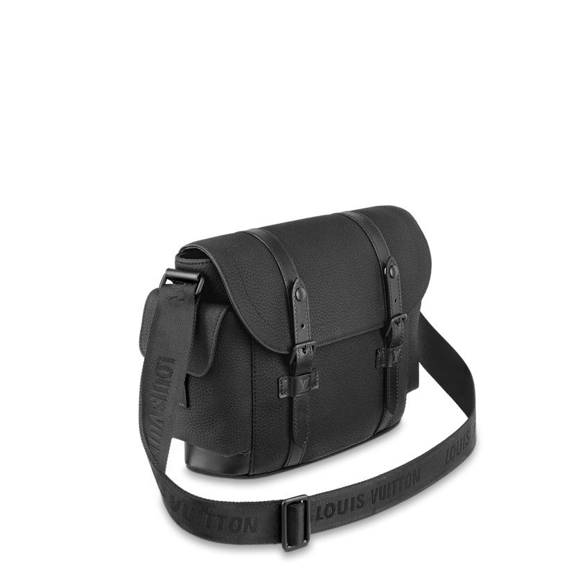  Túi Nam Louis Vuitton Christopher Messenger Taurillon Leather 'Black' 