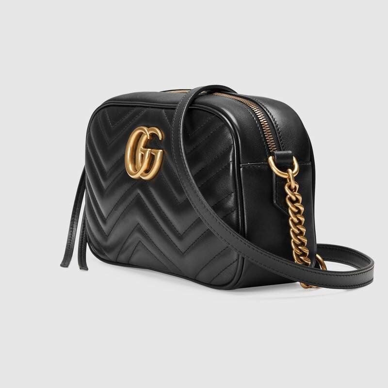  Túi Gucci GG Marmont Matelassé Shoulder Bag Black Leather 