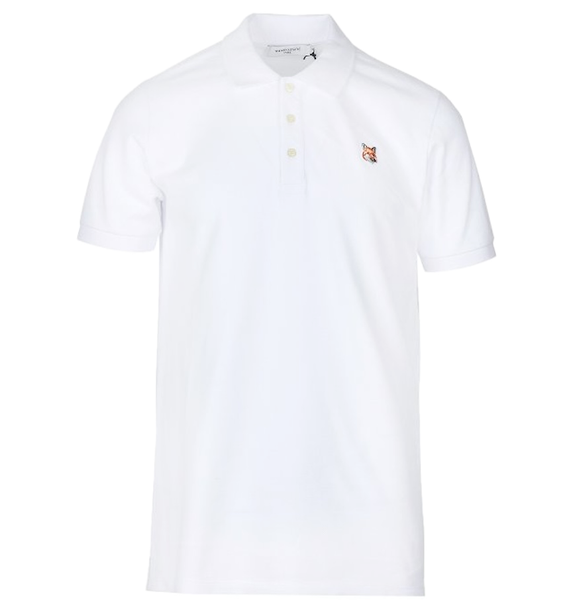  Áo Maison Kitsune Fox Head Patch Polo 'White' 