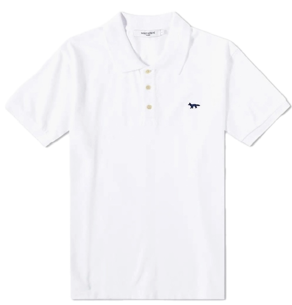  Áo Maison Kitsune Navy Fox Patch Polo 'White' 
