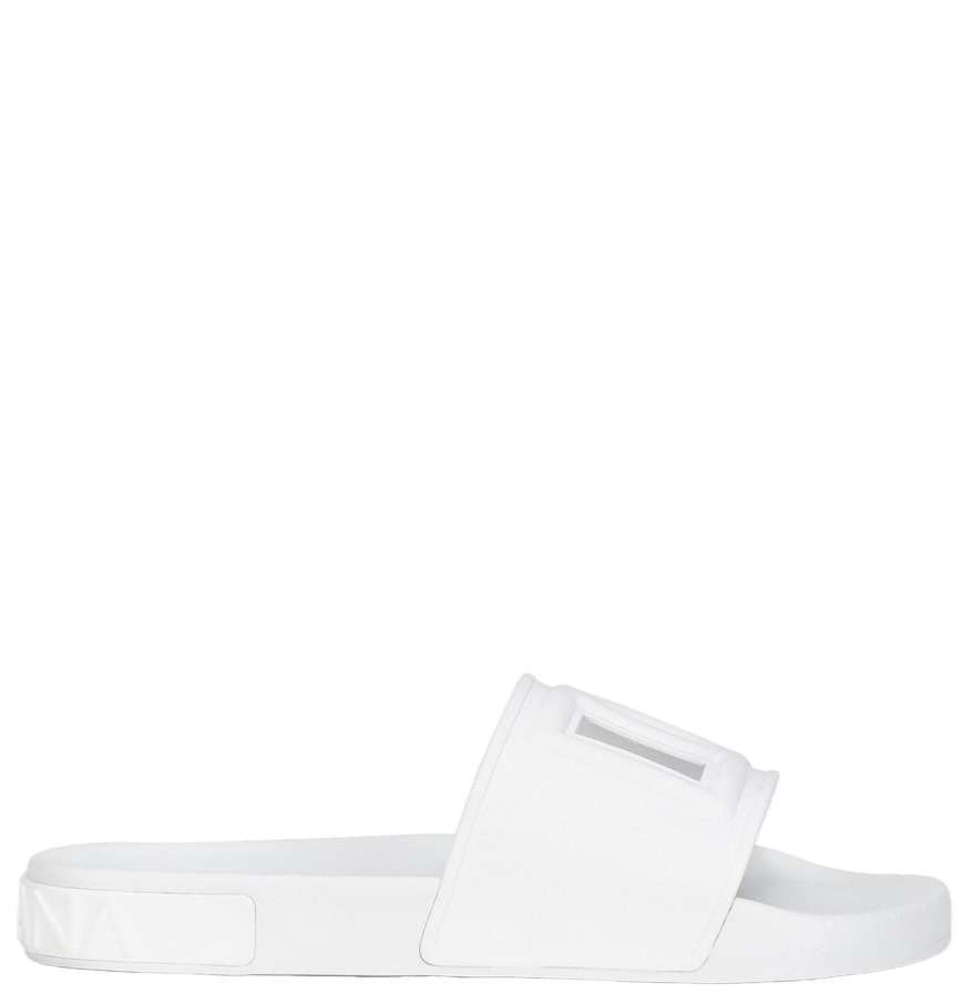  Dép Nam Dolce & Gabbana Beachwear Sliders 'White' 