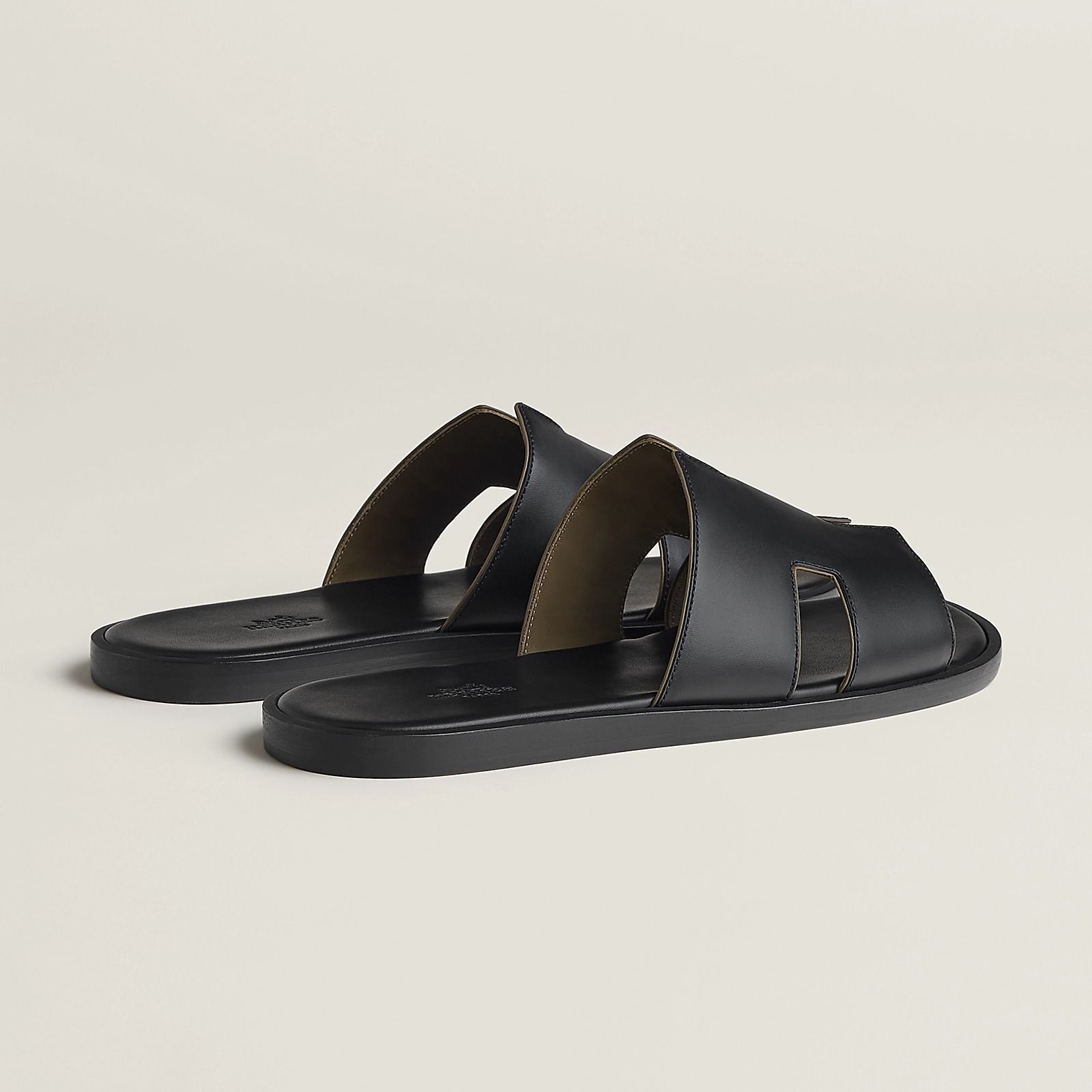 Dép Nam Hermes Izmir Sandal 'Noir Vert Toundra' H222844ZH01395