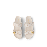  Dép Nữ Louis Vuitton Bom Dia Flat Comfort Mules 'Beige' 