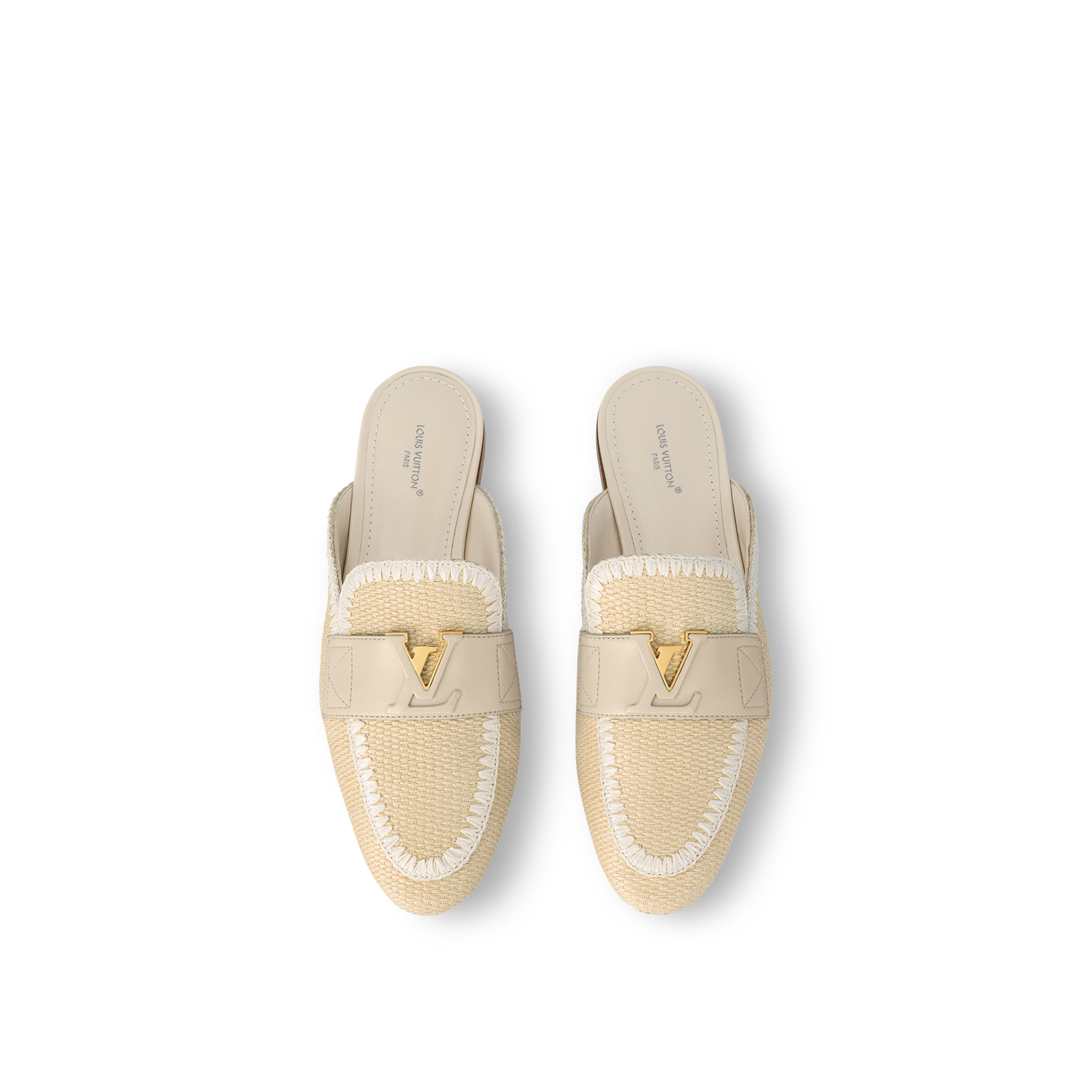  Dép Nữ Louis Vuitton LV Capri Open Back Loafers 'Cream' 