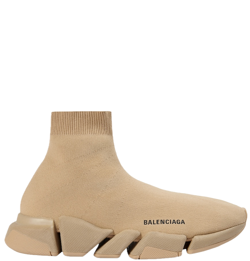  Giày Nam Balenciaga Speed 2.0 Monocolor Recycled Knit Trainers 'Beige' 