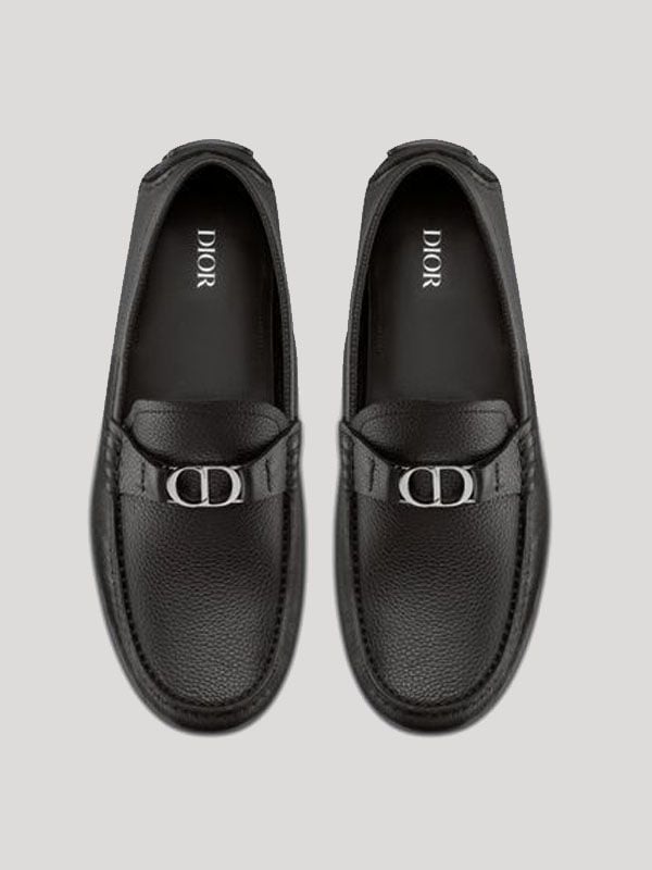 Giày Nam Dior CD Logo Leather Moccasins Black 3LO114YJKH569 LUXITY #44 Giày Nam Dior CD Logo Leather Moccasins Black 3LO114YJKH569 LUXITY