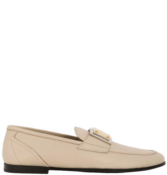  Giày Nam Dolce & Gabbana Calfskin Loafers 'Beige' 