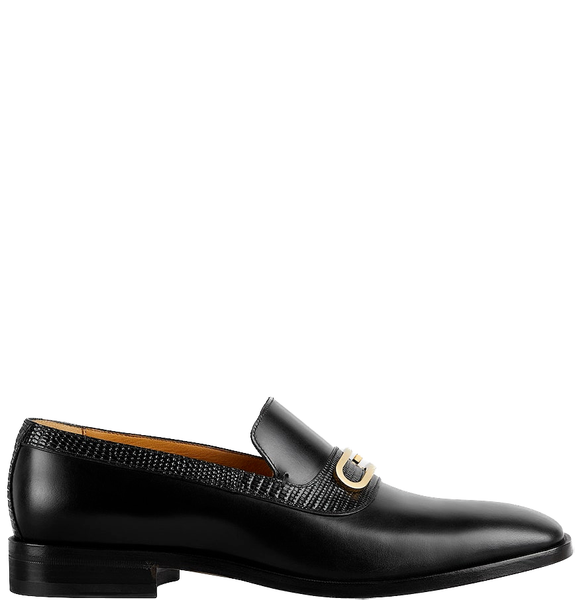 Giày Nam Gucci Loafer With Geometric G 'Black' 