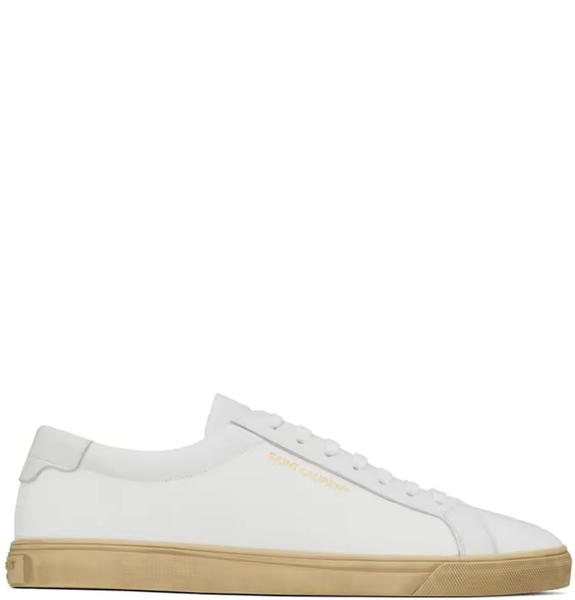  Giày Nam Saint Laurent Andy Sneakers In Canvas 'Off White' 