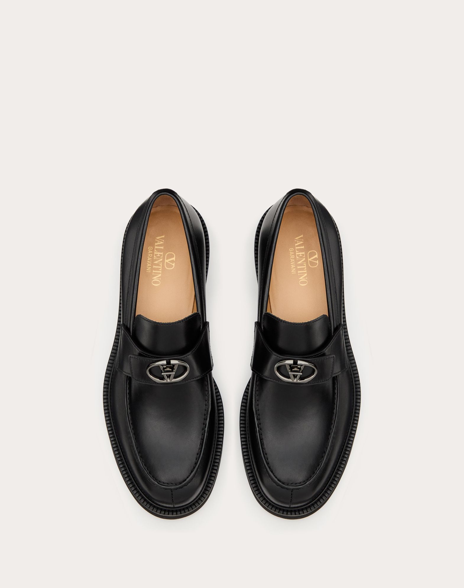  Giày Nam Valentino Vlogo Locker Loafer 'Black' 