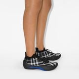 Giày Nữ Burberry Check Knit Neptune Sneakers 'Eclipse' 