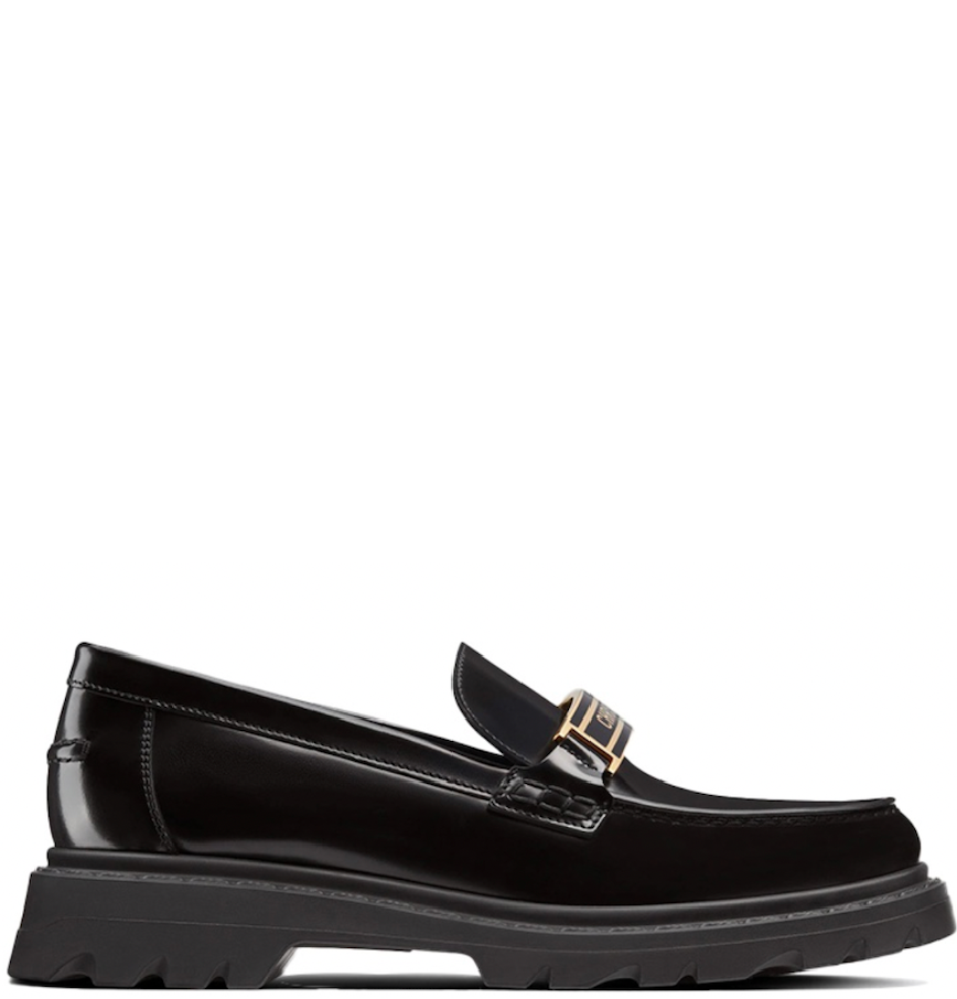 CD CODE LOAFER BLACK CALFSKIN WITH GOLD LOGO main image 0