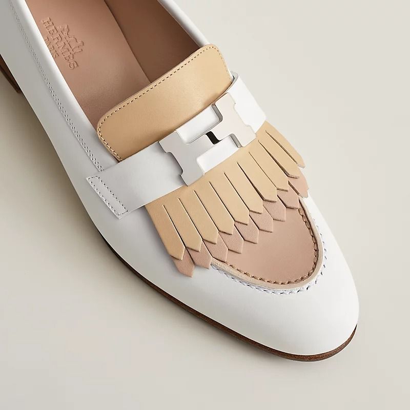  Giày Nữ Hermes Royal Loafer 'Multicolore Blanc' 