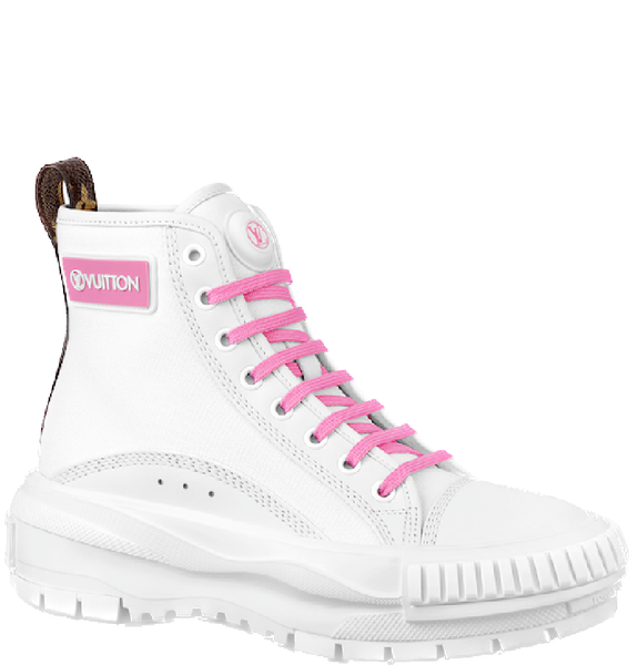  Giày Nữ Louis Vuitton LV Squad Trainer Boots 'White Pink' 