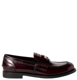 Giày Nữ Miu Miu Leather Loafers 'Crimson' 