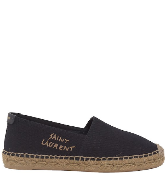  Giày Nữ Saint Laurent Logo Espadille Sneakers 'Black' 