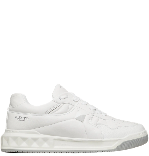 Giày Nam Valentino One Stud Nappa Low Top 'White' 