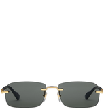  Kính Gucci Rectangular Frame Sunglasses 'Gold' 