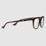  Kính Gucci Rectangular Optical Frame 'Brown' 