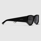  Kính Nữ Gucci Rectangular Sunglasses 'Black' 