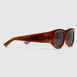  Kính Nữ Gucci Rectangular Sunglasses 'Brown' 