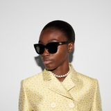  Kính Nữ Gucci Round Frame Sunglasses 'Black' 