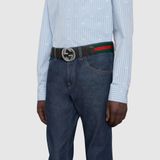  Thắt Lưng Nam Gucci Interlocking Belt 'Black' 