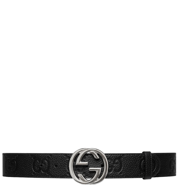  Thắt Lưng Nam ‎Gucci Wide Belt G Buckle 'Black' 