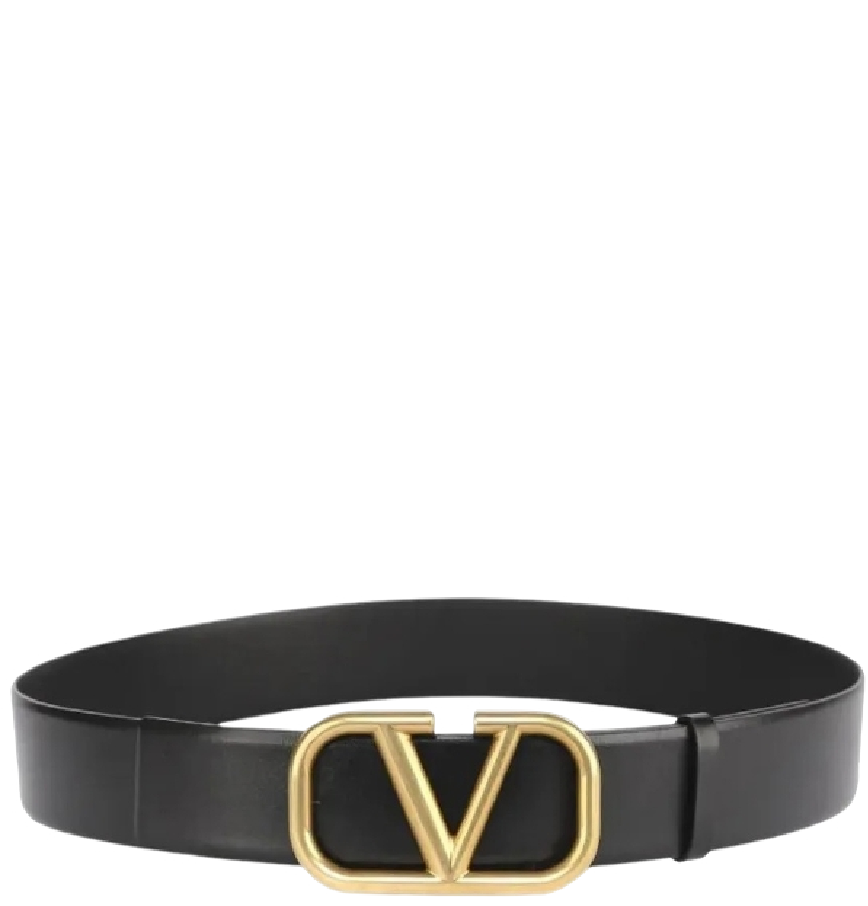  Thắt Lưng Nam Valentino Belt With V Logo 'Black' 