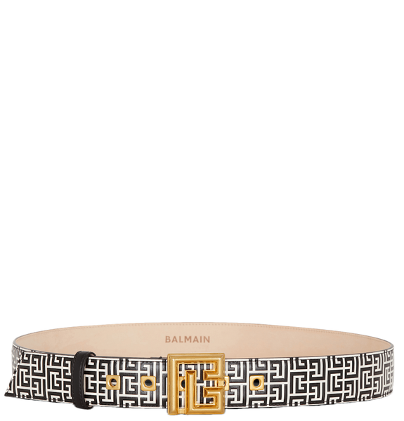  Thắt Lưng Nữ Balmain PB Belt In Monogrammed 'Black' 