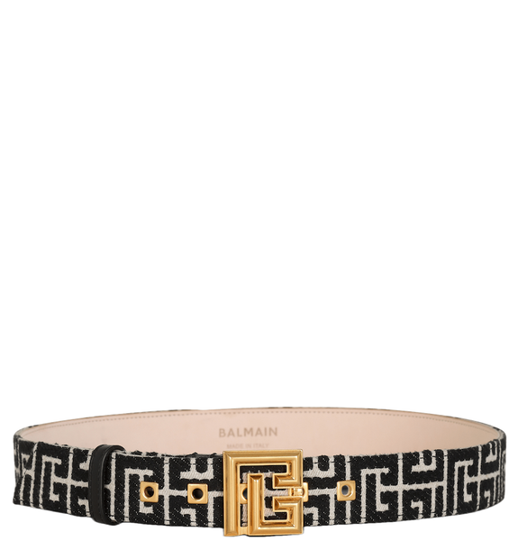  Thắt Lưng Nữ Balmain PB Belt In Monogrammed 'Black' 