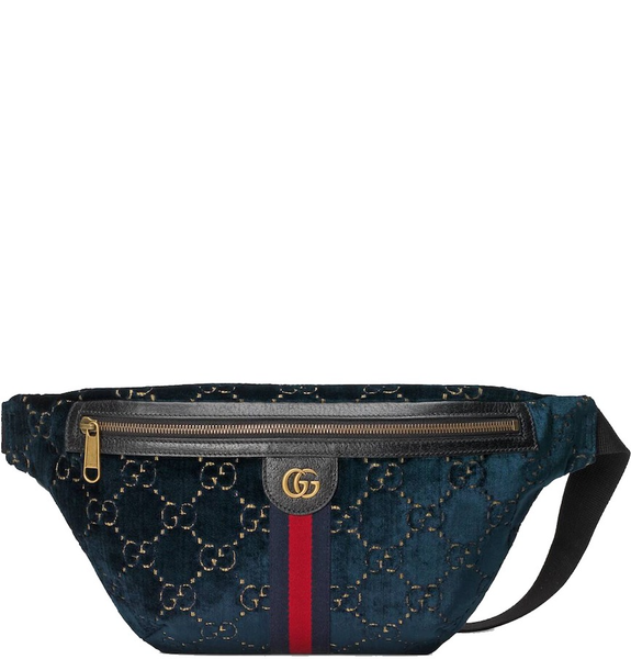  Túi Gucci Belt Bag With Web Stripe 'Navy Blue' 
