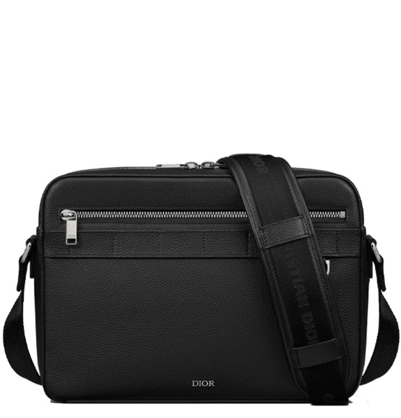  Túi Nam Dior Safari Messenger Grained Calfskin 'Black' 