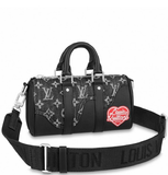  Túi Nam Louis Vuitton Keepall XS 'Black Monogram Denim' 